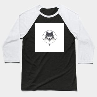 Frost Moon Wolf Shadow Baseball T-Shirt